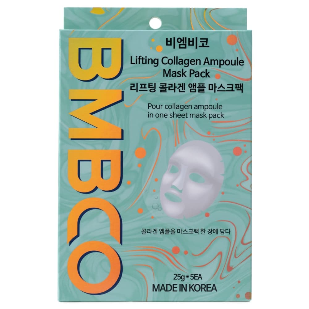_BMBCO_ Collagen Ampoule Sheet Mask K_Beauty Hydrating _ Lifting Firming Face Mask 5 Sheets